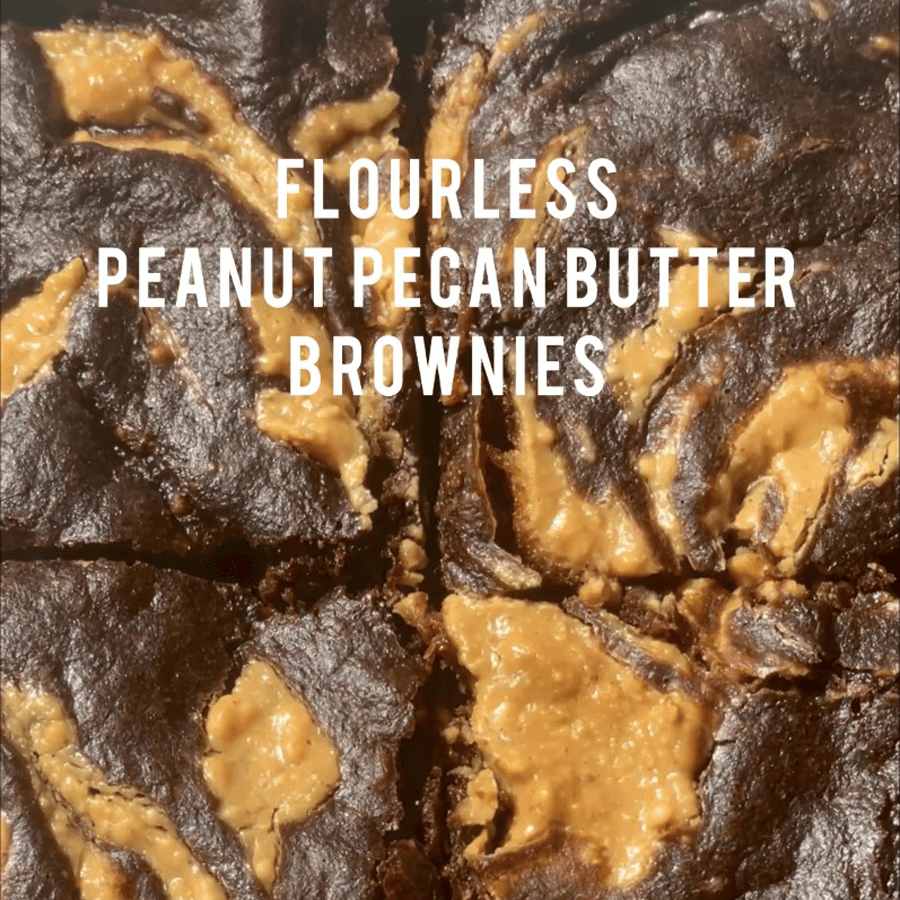 Flourless Peanut Pecan Brownies