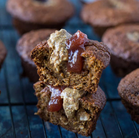 AB&J Muffins (GF, Vegan Opt)