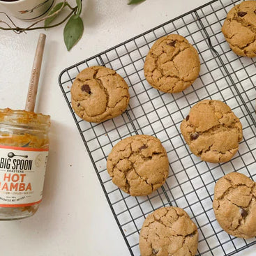 Hot Mamba Peanut Butter Chocolate Chip Cookies