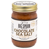 Jar of Big Spoon Roasters Chocolate Sea Salt Almond Butter on a white background