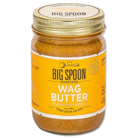 13oz jar of Wag Butter - Pumpkin Spice Recipe