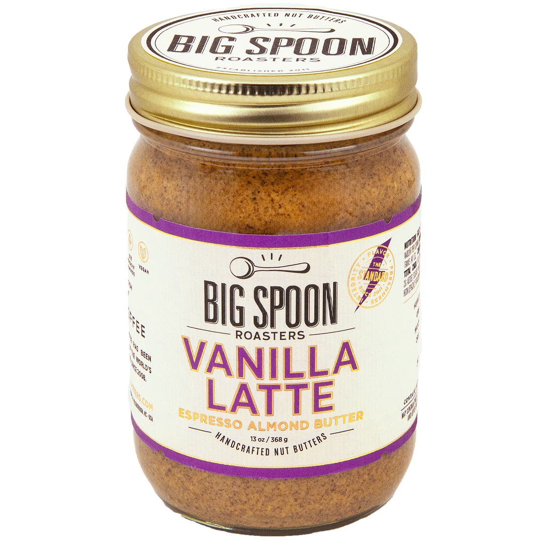 Jar of Big Spoon Roasters Vanilla Latte espresso almond butter 