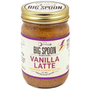 Jar of Big Spoon Roasters Vanilla Latte espresso almond butter 