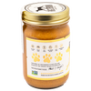 Jar of Vanilla Tater Wag Butter showing ingredient callouts and paw prints