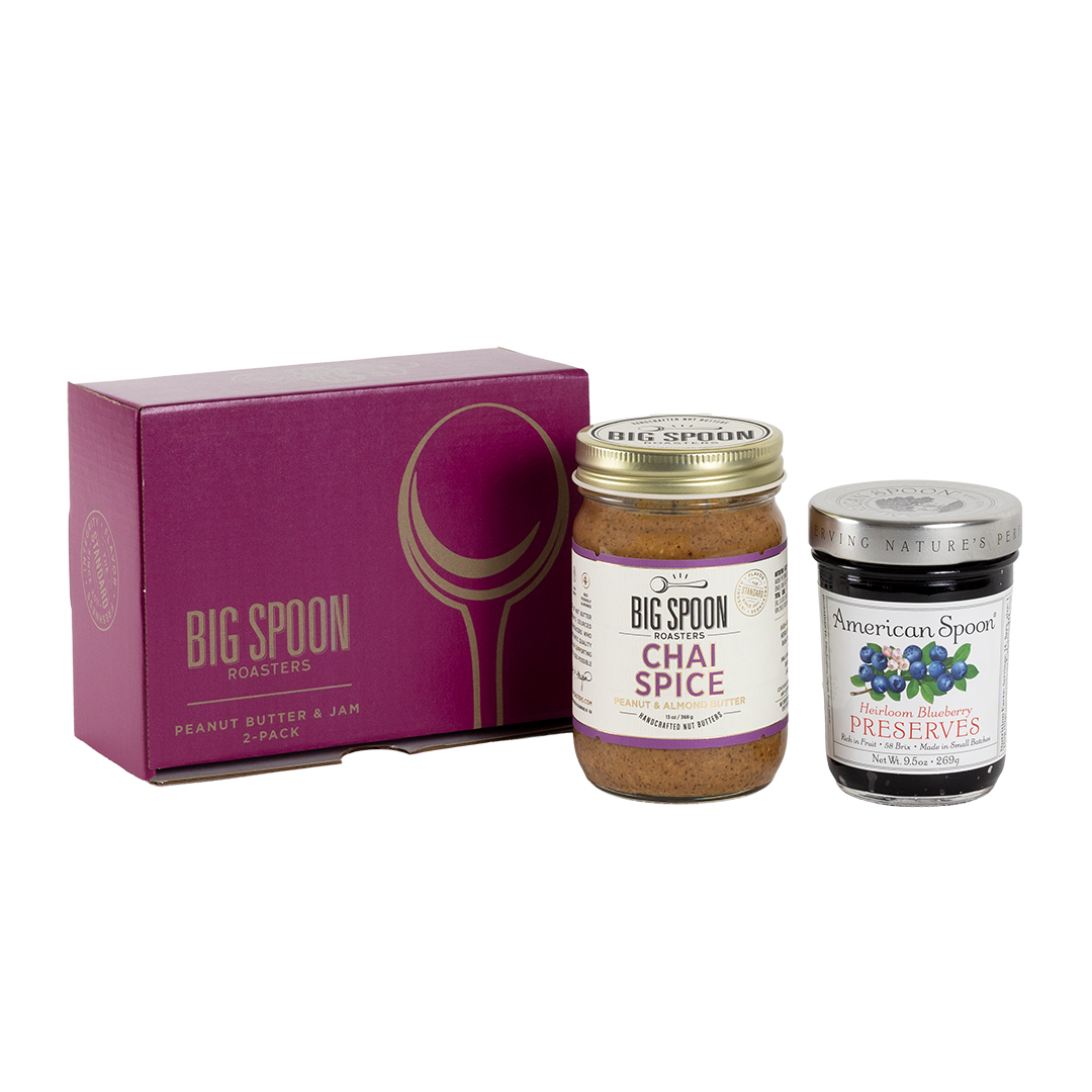 JUL/AUG Featured PB&J - Chai Spice + American Spoon Heirloom Blueberry Preserves