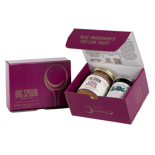 JUL/AUG Featured PB&J - Chai Spice + American Spoon Heirloom Blueberry Preserves