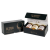 Three jars of nut butter in dark green gift box, Big Spoon Roaster's Seasonal Nut Butter Trio