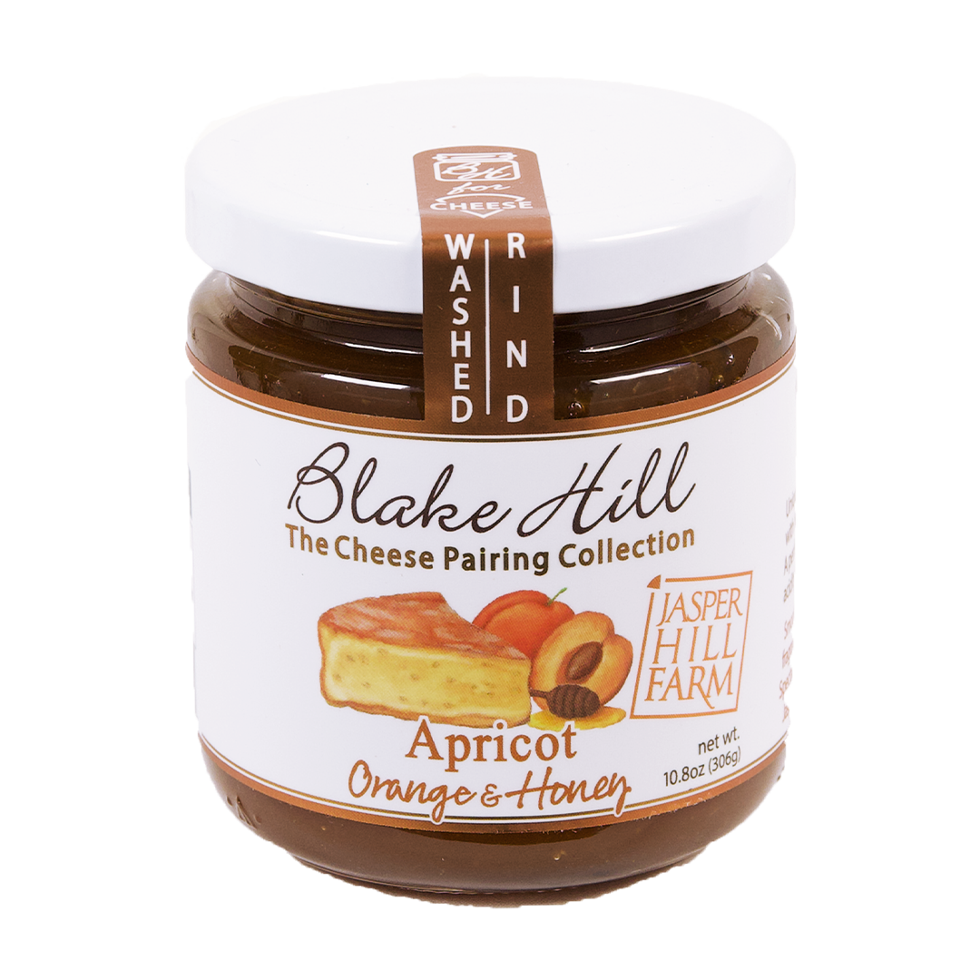 jar of Blake HIll Apricot Jam with Orange and Honey