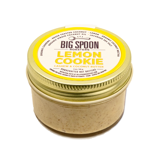 3oz mini jar of Lemon Cookie Cashew Butter