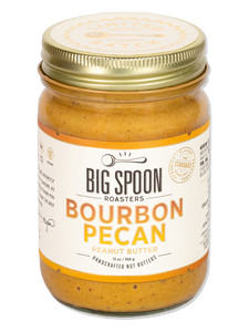 13oz jar of Limited Batch Bourbon Pecan Peanut Butter