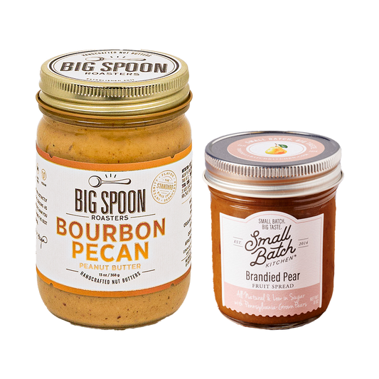 December Featured PB&J - Bourbon Pecan + Small Batch Kitchen Brandied Pear