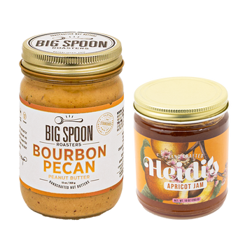 MAR/APR Featured PB&J - Bourbon Pecan + Heidi's Jam Factory Apricot Jam