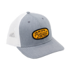 Light gray trucker hat with yellow patch reading "NUT BUTTER ACTIVIST BIG SPOON ROASTERS"