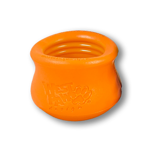West Paw TOPPL dog toy in orange, size small
